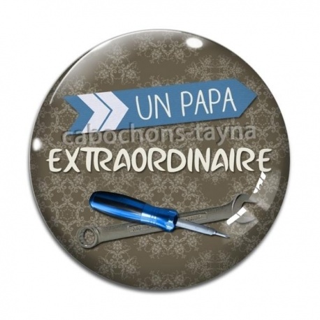 Cabochon Verre - papa extraordinaire