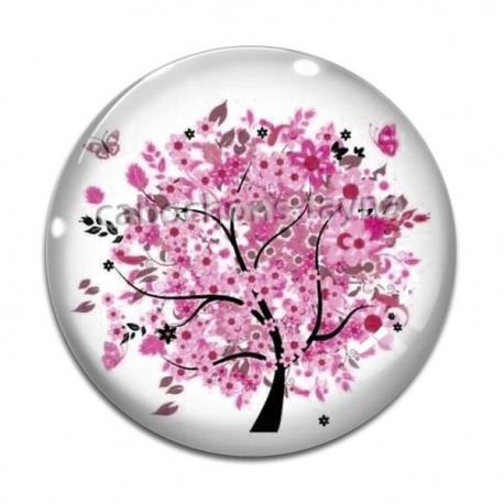 Cabochon Verre - arbre de vie