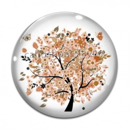 Cabochon Verre - arbre de vie