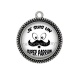 Pendentif Cabochon Argent - je suis un super parrain