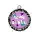 Pendentif Cabochon Argent - bonne retraite