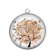 Pendentif Cabochon Argent - arbre de vie