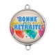 Connecteur Cabochon Argent - bonne retraite
