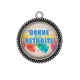 Pendentif Cabochon Argent - bonne retraite