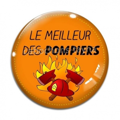 Cabochon Verre - meilleur des pompiers