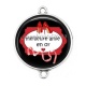 Connecteur Cabochon Argent - Meilleure amie en or