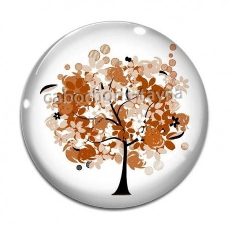 Cabochon Verre - arbre de vie