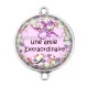 Connecteur Cabochon Argent - Une amie extraordinaire