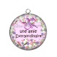 Pendentif Cabochon Argent - Une amie extraordinaire
