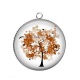 Pendentif Cabochon Argent - arbre de vie