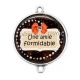 Connecteur Cabochon Argent - amie formidable