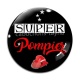 Cabochon Verre - super pompier