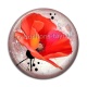 Cabochon Résine - coquelicot