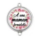 Connecteur Cabochon Argent - a une maman formidable