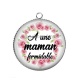 Pendentif Cabochon Argent - a une maman formidable