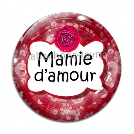 Cabochon Verre - mamie d'amour