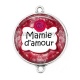 Connecteur Cabochon Argent - mamie d'amour