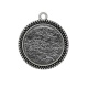 Pendentif Cabochon Argent - fond papier argenté