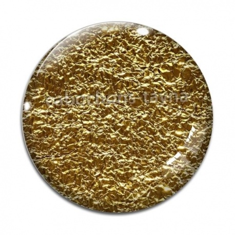 Cabochon Verre - fond papier dorer