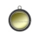 Pendentif Cabochon Argent - fond dorer