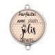 Connecteur Cabochon Argent - parfaite avec plein de jolis défauts