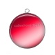 Pendentif Cabochon Argent - fond rouge