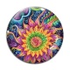 Cabochon Verre - spirale fleur
