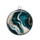 Pendentif Cabochon Argent - fond marbre