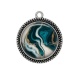 Pendentif Cabochon Argent - fond marbre