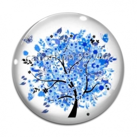 Cabochon Verre - arbre de vie