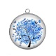Pendentif Cabochon Argent - arbre de vie