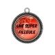 Pendentif Cabochon Argent - super filleule