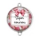 Connecteur Cabochon Argent - super nounou