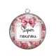 Pendentif Cabochon Argent - super nounou