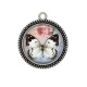 Pendentif Cabochon Argent - papillon