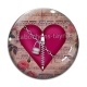 Cabochon Verre - coeur
