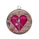 Pendentif Cabochon Argent - coeur
