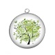 Pendentif Cabochon Argent - arbre de vie