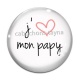 Cabochon Verre - j'aime mon papy