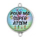 Connecteur Cabochon Argent - pour ma super atsem
