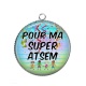 Pendentif Cabochon Argent - pour ma super atsem