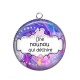 Pendentif Cabochon Argent - une nounou qui déchire