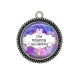 Pendentif Cabochon Argent - une nounou qui déchire