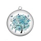 Pendentif Cabochon Argent - arbre de vie