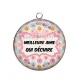 Pendentif Cabochon Argent - meilleure amie qui déchire