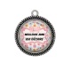 Pendentif Cabochon Argent - meilleure amie qui déchire