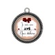 Pendentif Cabochon Argent -  je suis une avs qui déchire