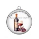 Pendentif Cabochon Argent - un viticulteur au top