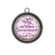 Pendentif Cabochon Argent - Une copine extraordinaire