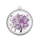 Pendentif Cabochon Argent - arbre de vie
